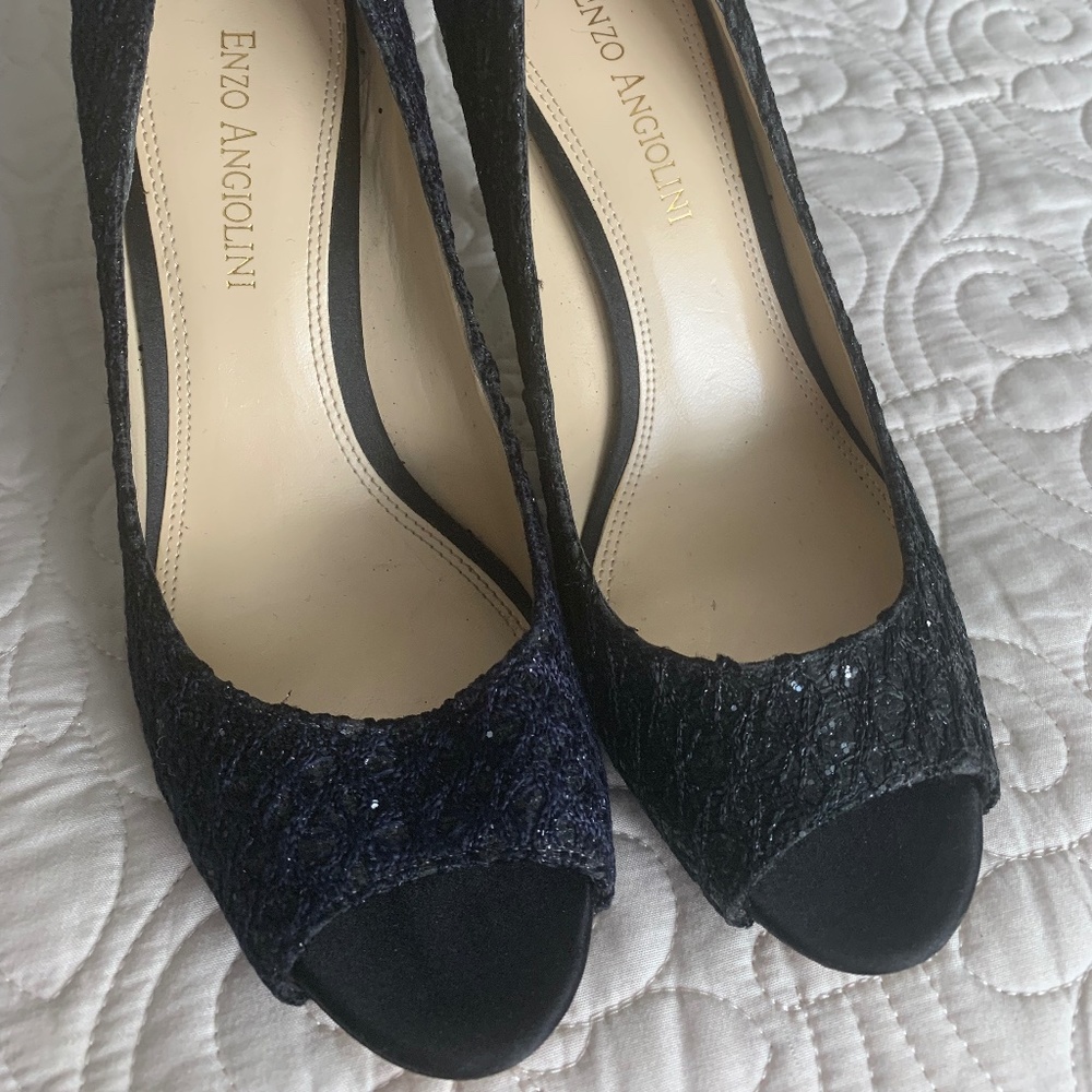 EUC - Enzo Angiolini Black Dress Heels - 6M